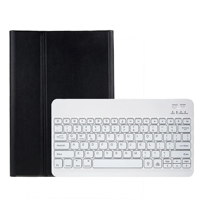 For Samsung Galaxy Tab S7+ T970 / S7 FE T730 T733 / S8+ PU Leather Stand with Backlight Magnetic Detachable Bluetooth-compatible Keyboard - Black - 6