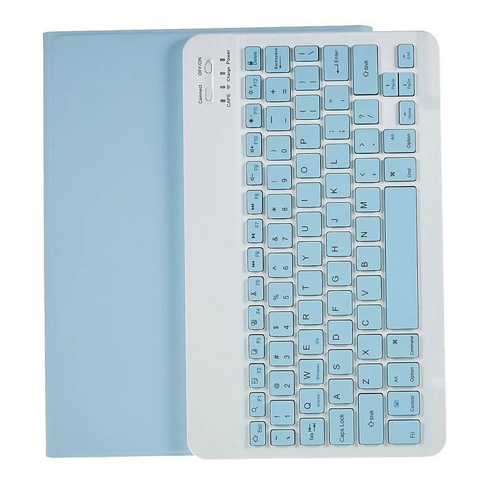For iPad Air (2013) / Air 2  /  iPad Pro 9.7 inch (2016)  /  iPad 9.7-inch (2017) / (2018) Smart Keyboard Case with PU Leather Protector Bluetooth-compatible Keyboard Shockproof Case - Blue - 5