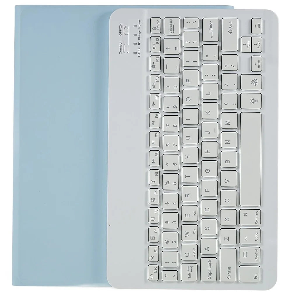 SK-9709 For iPad Air (2013) / Air 2  /  iPad Pro 9.7 inch (2016)  /  iPad 9.7-inch (2017) / (2018) Colorful Backlit Smart Keyboard Case with Leather Folio Flip Cover Bluetooth-compatible Keyboard Shockproof Case - Blue - 6