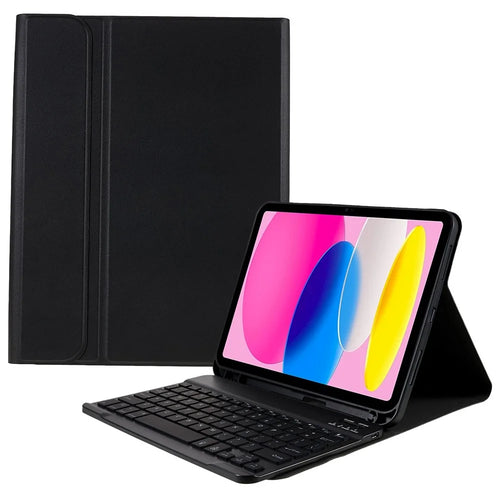 SK-1099 For iPad (2025) / 10.9 (2022) PU Leather Tablet Stand Cover Bluetooth-Compatible Keyboard - Black - 1