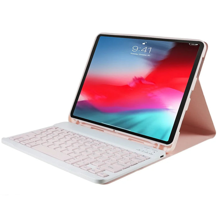 SK-1109 For iPad Air 11 (2026) / (2025) / (2024) / Pro 11 (2018) / (2020) / (2021) / (2022) / Air (2020) / (2022) Bluetooth-Compatible Keyboard Cover - Pink - 6