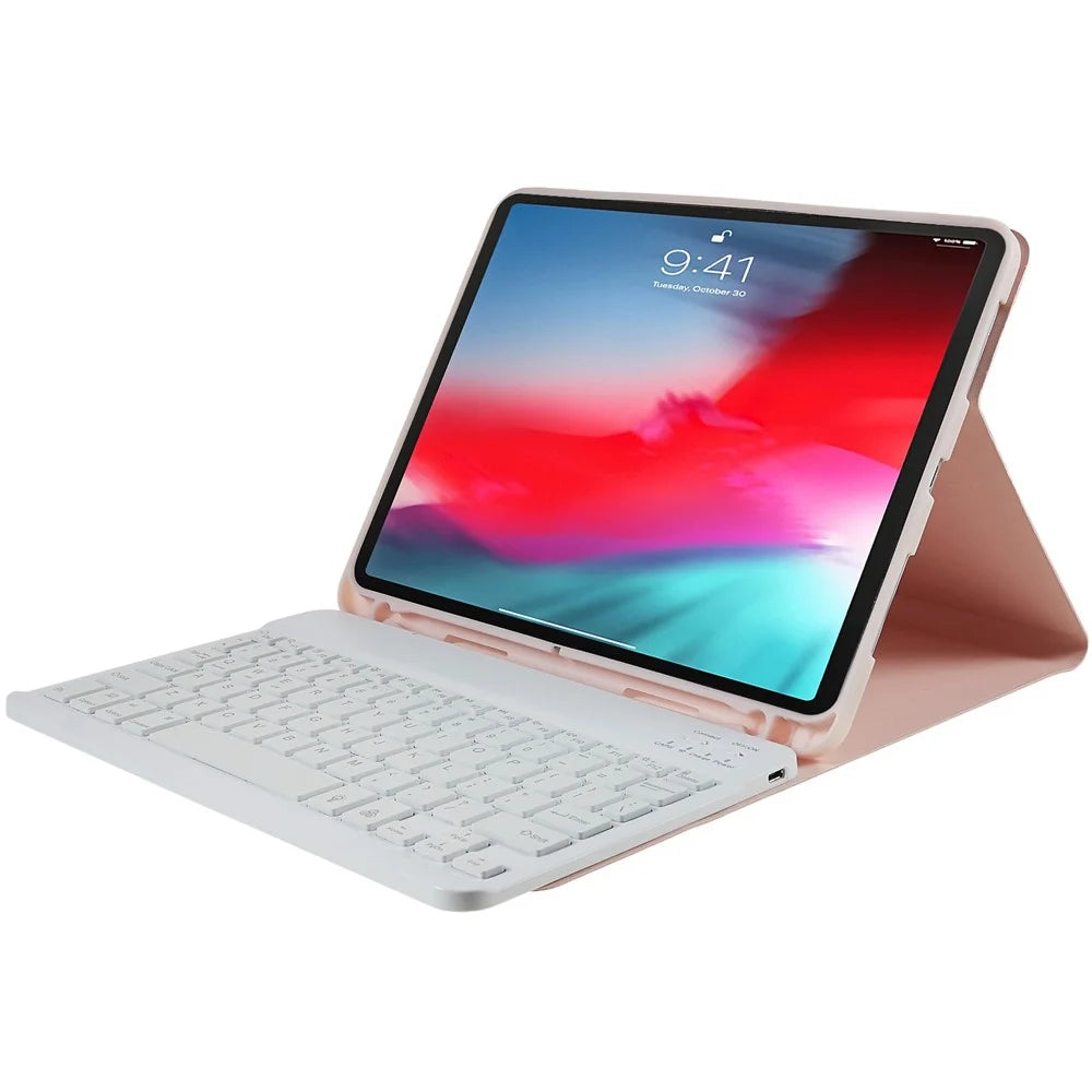 SK-1109 For iPad Air 11 (2026) / (2025) / (2024) / Pro 11 (2018) / (2020) / (2021) / (2022) / Air (2020) (2022) Bluetooth-Compatible Keyboard Case - Pink - 7