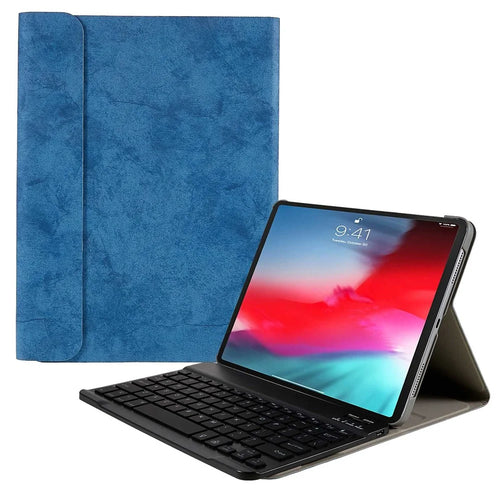 SK-1101 For iPad Air 11 (2026) / (2025) / (2024) / Pro 11 (2018) / Air (2020) / (2022) Bluetooth-Compatible Keyboard PU Leather Stand Cover - Blue - 1