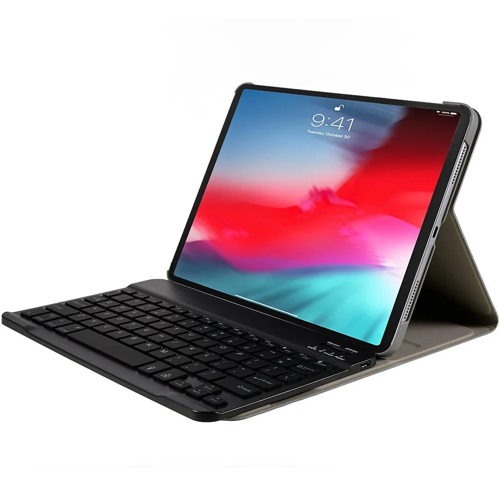 SK-1101 For iPad Air 11 (2026) / (2025) / (2024) / Pro 11 (2018) / Air (2020) / (2022) Bluetooth-Compatible Keyboard PU Leather Stand Cover - Blue - 7