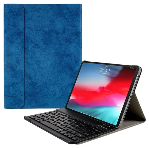 SK-1101 For iPad Air 11 (2026) / (2025) / (2024) / Pro 11 (2018) / Air (2020) / (2022) Bluetooth-Compatible Keyboard PU Leather Stand Cover - Blue - 1