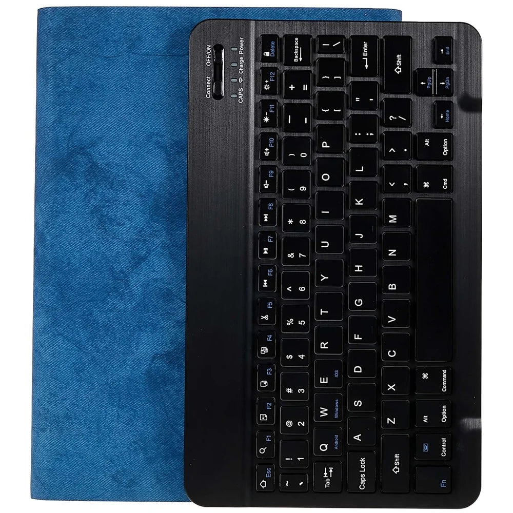 SK-1101 For iPad Air 11 (2026) / (2025) / (2024) / Pro 11 (2018) / Air (2020) / (2022) Bluetooth-Compatible Keyboard PU Leather Stand Cover - Blue - 5