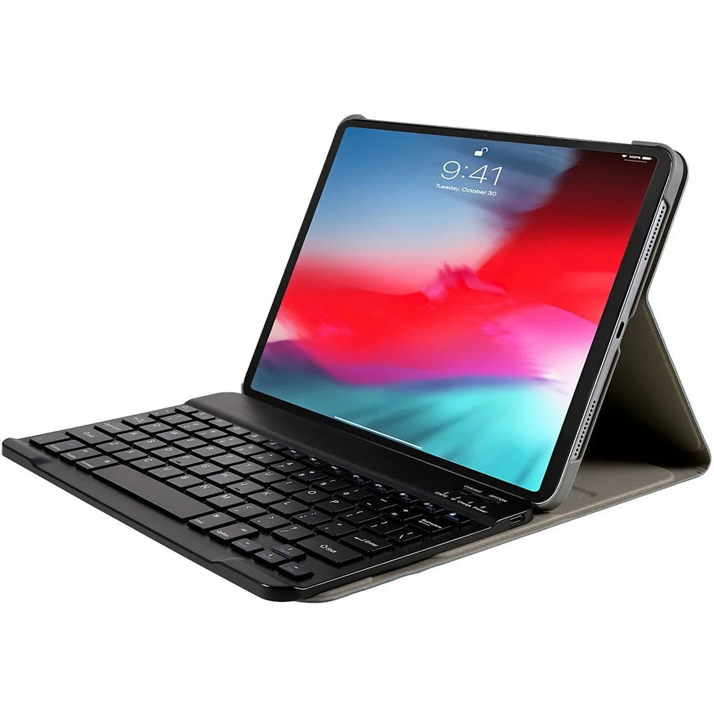 SK-1101 For iPad Air 11 (2026) / (2025) / (2024) / Pro 11 (2018) / Air (2020) / (2022) Bluetooth-Compatible Keyboard PU Leather Stand Cover - Blue - 6
