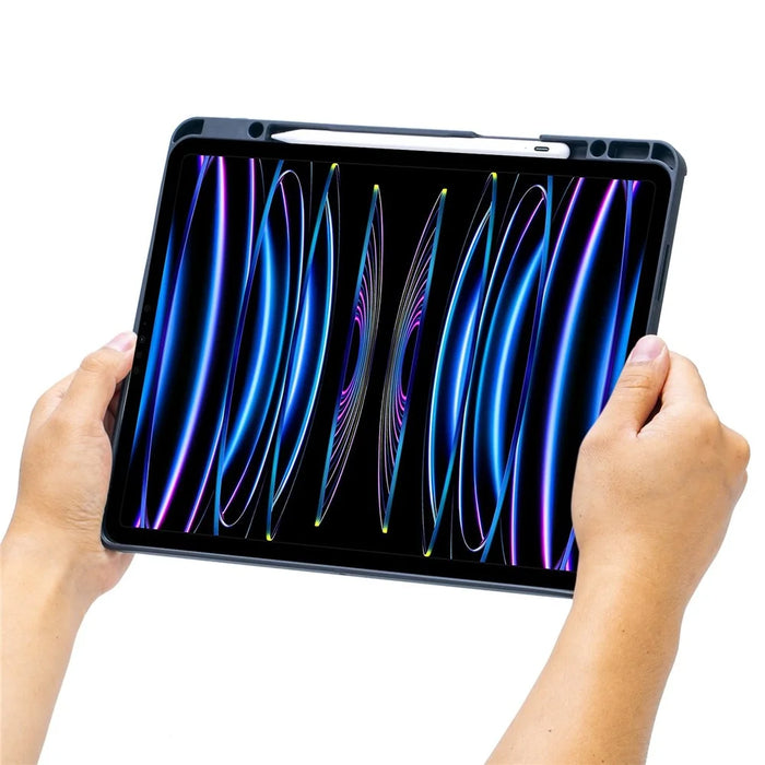 A129-AS for iPad Pro 12.9-inch (2018) / (2020) / (2021) / (2022) Backlit Touchpad Keyboard Case Pen Holder PU Leather Kickstand Cover with Detachable Bluetooth-compatible Keyboard - 7