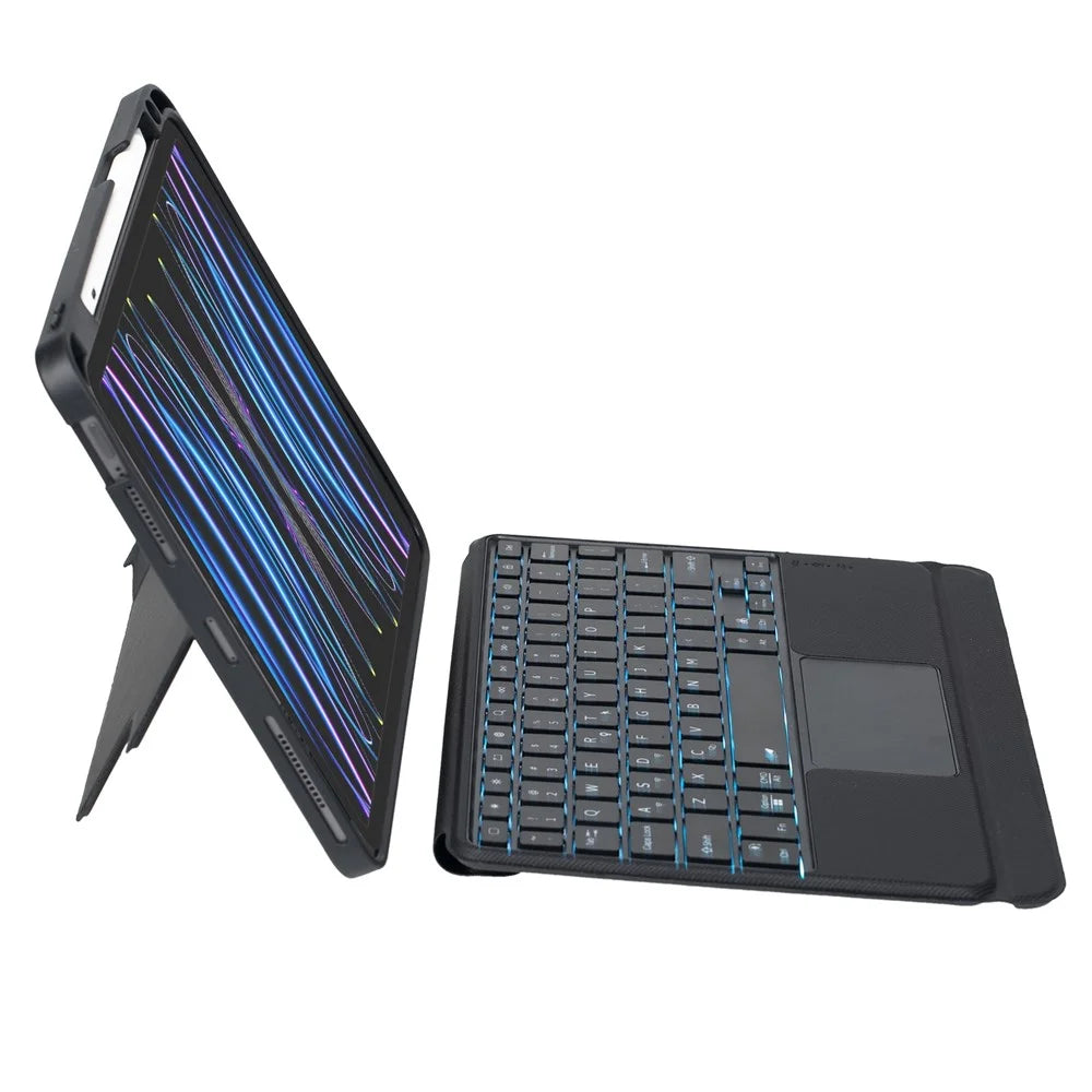 T11-AS for iPad Air 11 (2026) / (2025) / (2024) / Air (2020) / (2022) / Pro 11 (2018) / (2020) / (2021)) / (2022) PU Leather Tablet Case Bluetooth-compatible Keyboard - 3