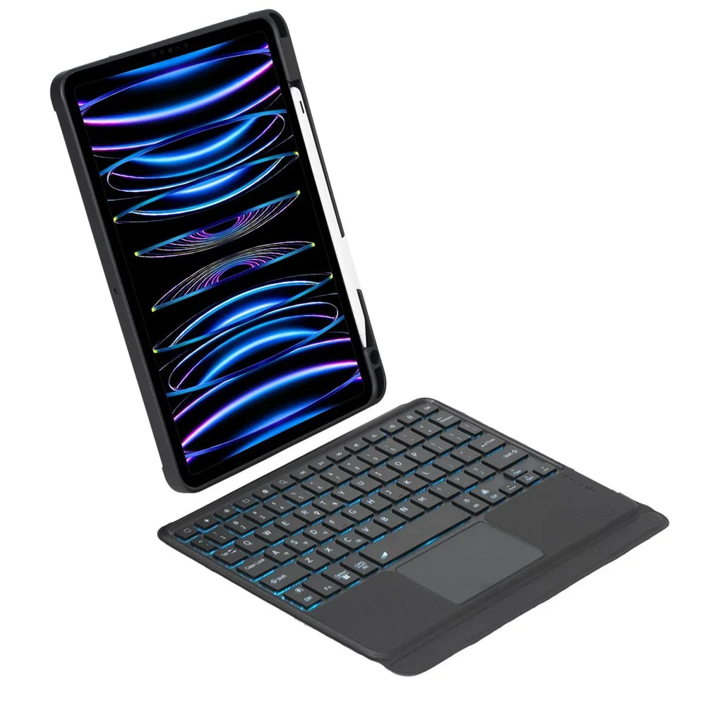 T11-AS for iPad Air 11 (2026) / (2025) / (2024) / Air (2020) / (2022) / Pro 11 (2018) / (2020) / (2021)) / (2022) PU Leather Tablet Case Bluetooth-compatible Keyboard - 5