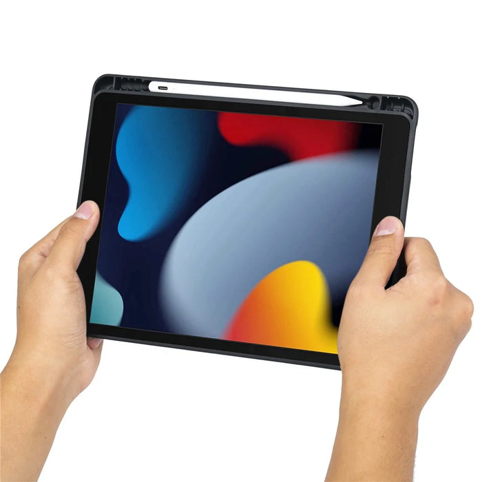 T102-AS for iPad 10.2 (2021) / (2019) / (2020) / iPad Air 10.5 inch (2019) / iPad Pro 10.5-inch (2017) Detachable Bluetooth-compatible Backlit Touchpad Keyboard Leather Case Pen Holder Kickstand Cover - 7