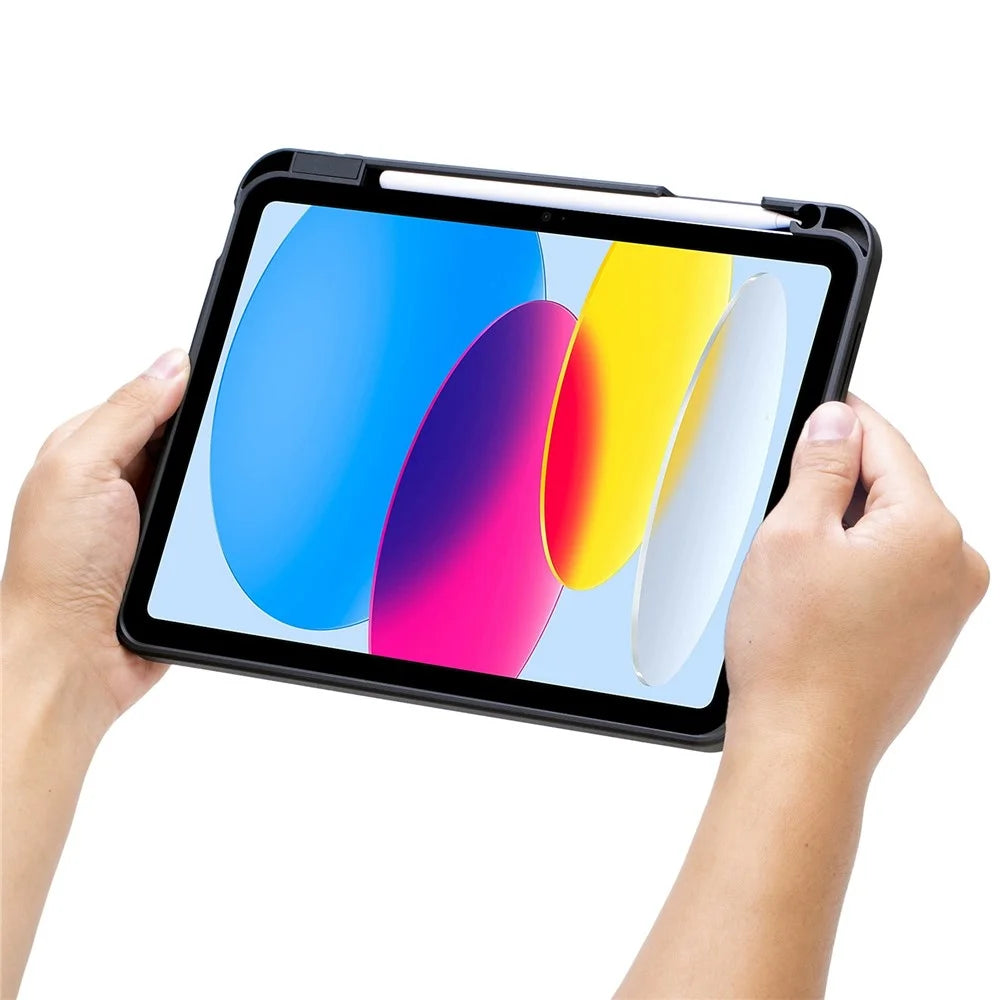 T10-AS for iPad (2025) / 10.9 (2022) Backlit Touchpad Bluetooth-Compatible Keyboard Leather Case Pen Slot Kickstand Tablet Case - 7
