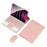 TP-1099 For iPad (2025) / 10.9 (2022) Wireless Keyboard Case with Mouse, PU Leather Folio Flip Cover Bluetooth-Compatible Keyboard Case - Pink - 1