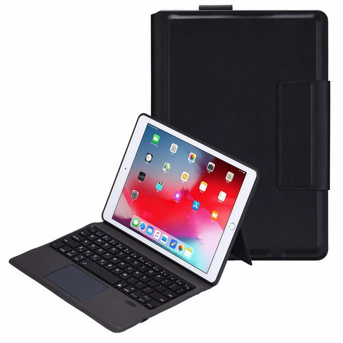 TP-1092 For iPad 10.2 (2021) / (2020) / (2019) / iPad Pro 10.5-inch (2017) / iPad Air 10.5 inch (2019) Bluetooth-compatible Keyboard with TouchPad PU Leather Stand Folio Full Protection Case Cover - 1