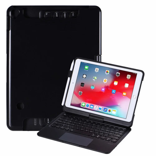 Q7 For iPad Air 10.5 inch (2019) / iPad Pro 10.5-inch (2017) / iPad 10.2 (2019) / (2020) / (2021) Portable Bluetooth-compatible Keyboard Case with 7-Color Backlit, 360-Degree Rotating Shockproof Case - 1