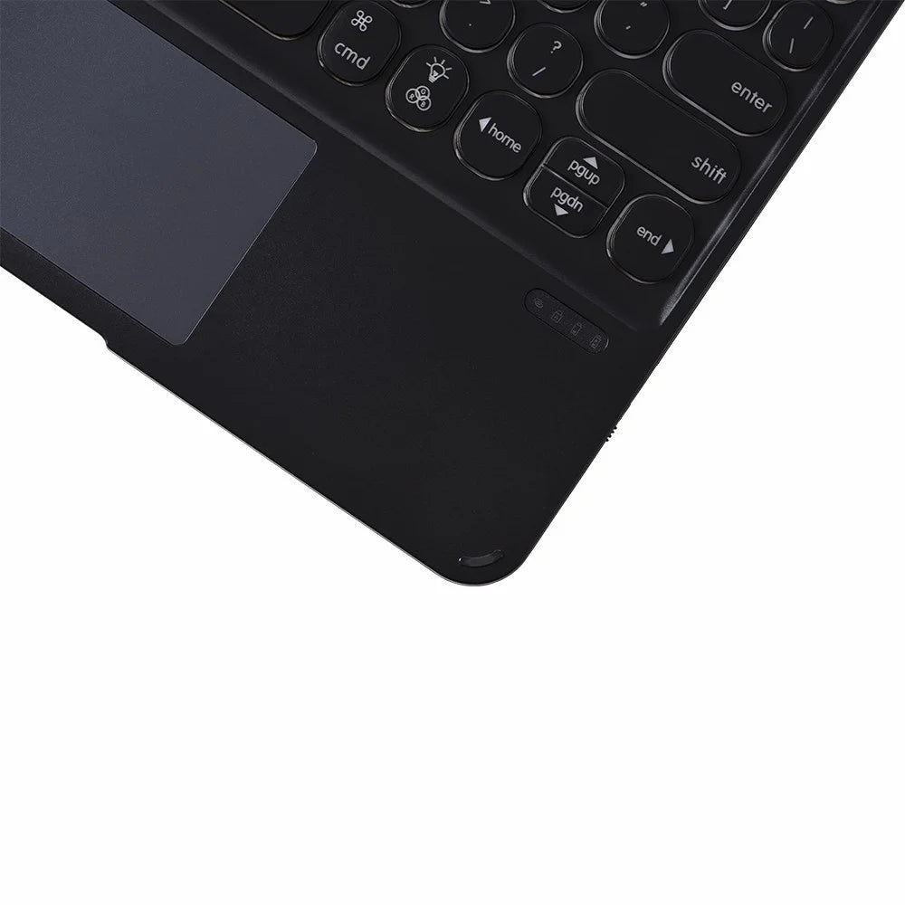 Q7 For iPad Air 10.5 inch (2019) / iPad Pro 10.5-inch (2017) / iPad 10.2 (2019) / (2020) / (2021) Portable Bluetooth-compatible Keyboard Case with 7-Color Backlit, 360-Degree Rotating Shockproof Case - 7