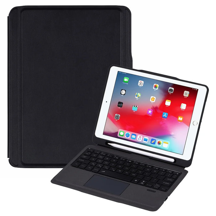T205D For iPad Air 2 / iPad Pro 9.7 inch (2016) / iPad 9.7-inch (2017) / (2018) 7-Color Backlit Bluetooth-compatible Keyboard + Protective Case, Detachable Wireless Keyboard Case - 1