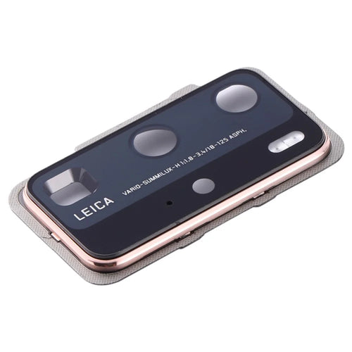 For Huawei P40 Pro OEM Back Camera Lens Holder Cover with Glass Part (without Logo) - Gold - 1