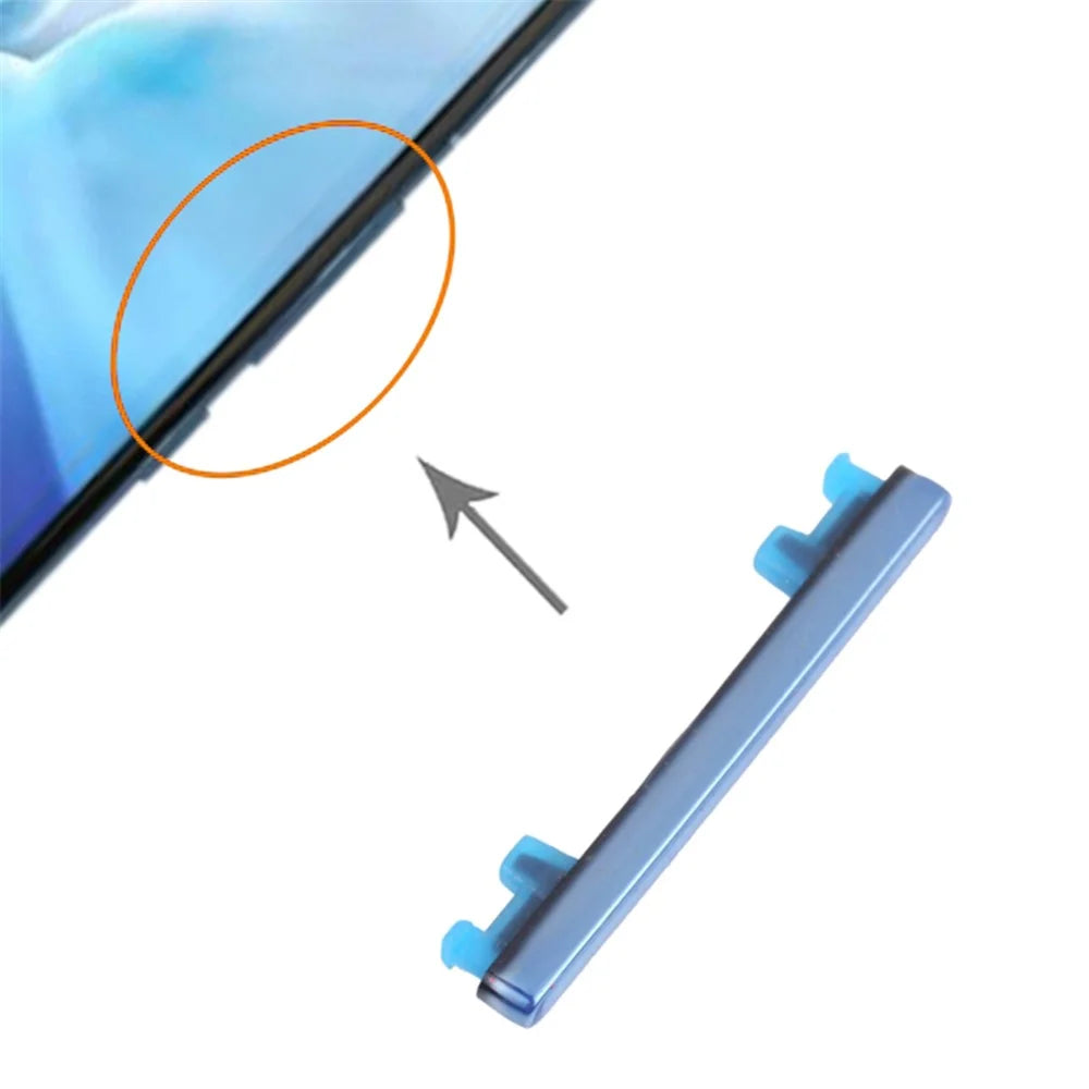 For Xiaomi Mi 11 Lite 4G / 5G Volume Side Button Replacement Part (without Logo) - Blue - 3