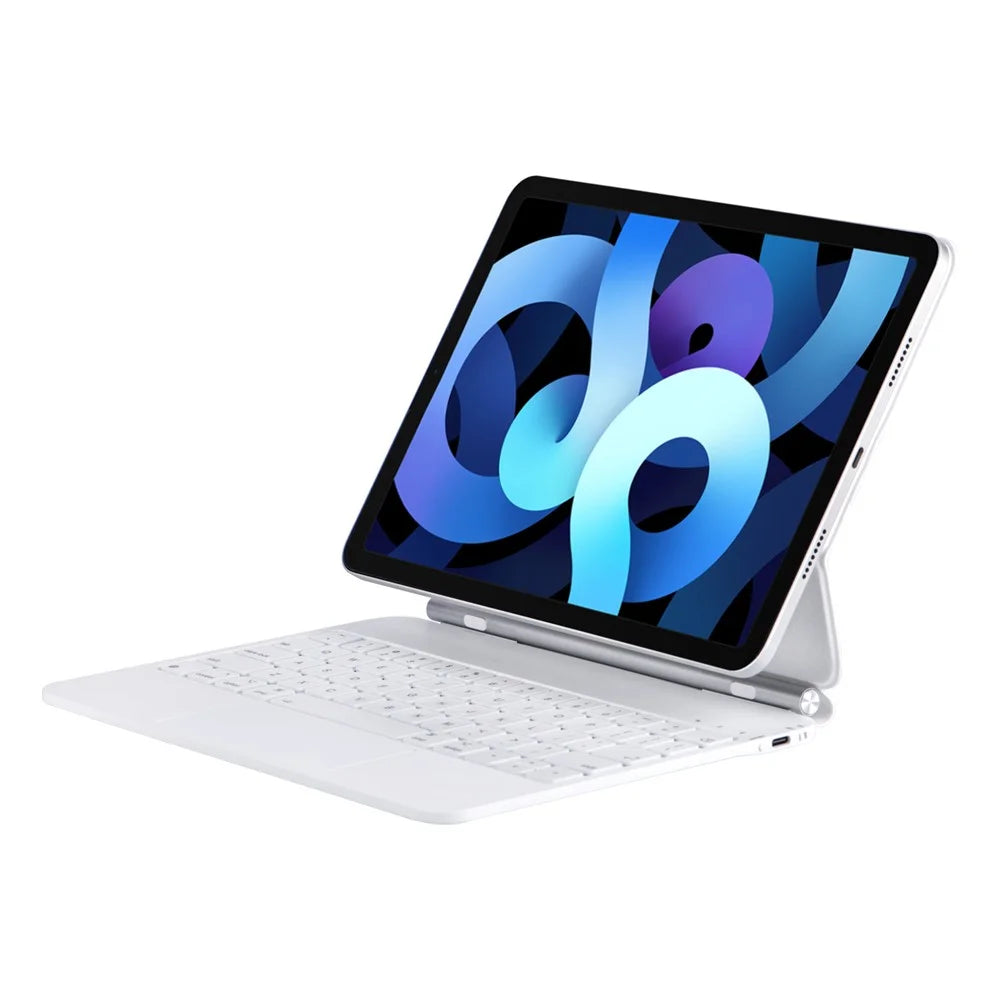 X7 For iPad Air 11 (2026) / (2025) / (2024) / Air (2020) (2022) / Pro 11 (2018) / (2020) / (2021) / (2022) Bluetooth-Compatible Keyboard Case - White - 1