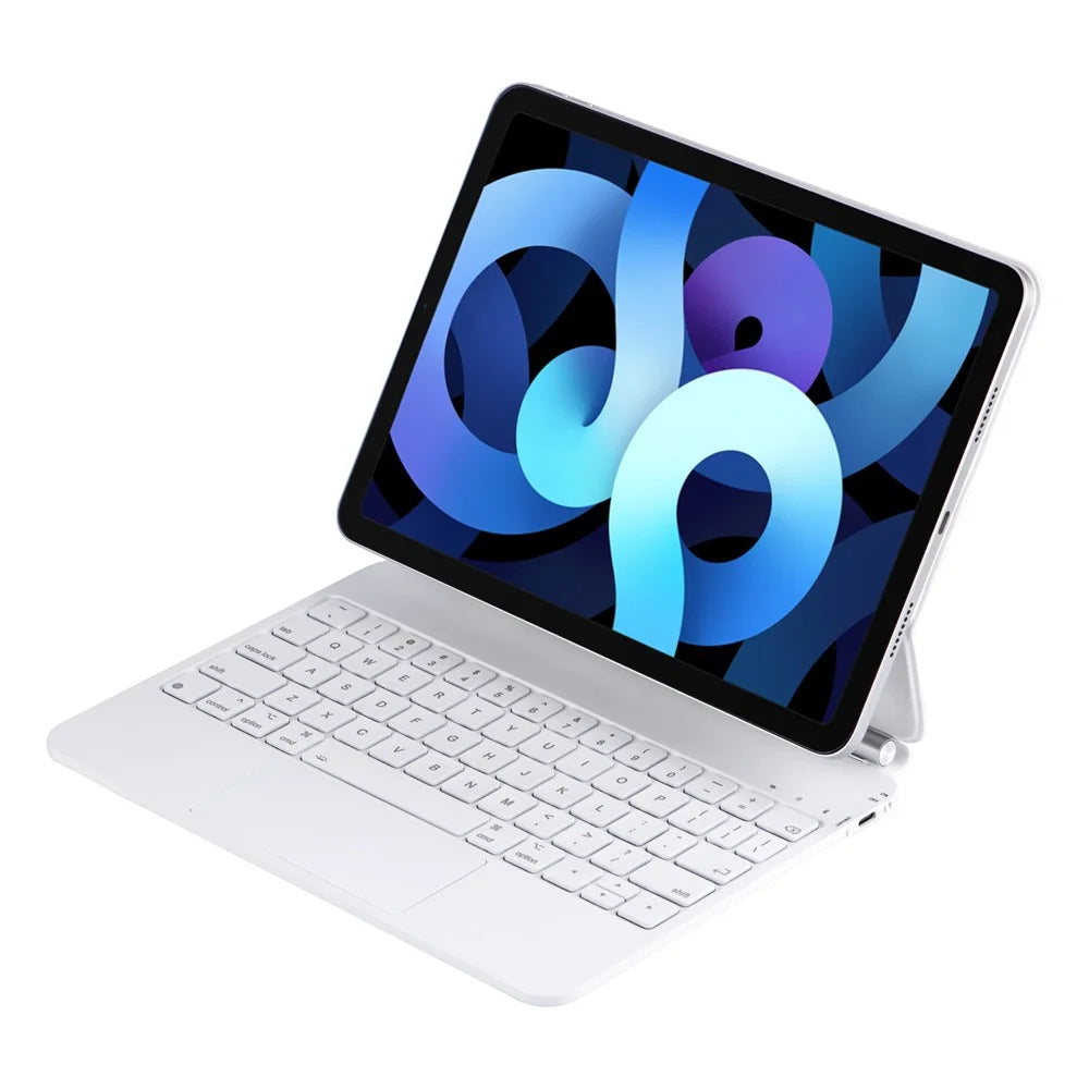 X7 For iPad Air 11 (2026) / (2025) / (2024) / Air (2020) (2022) / Pro 11 (2018) / (2020) / (2021) / (2022) Bluetooth-Compatible Keyboard Case - White - 2