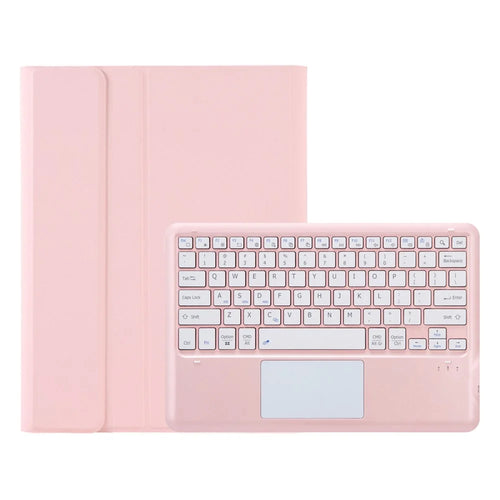 AHV8-A For Honor Pad V8 Pro 12.1-inch Slim Combo Case with Detachable Bluetooth-compatible Keyboard, Multi-Touch Trackpad PU Leather+TPU Stand Cover - Pink - 1