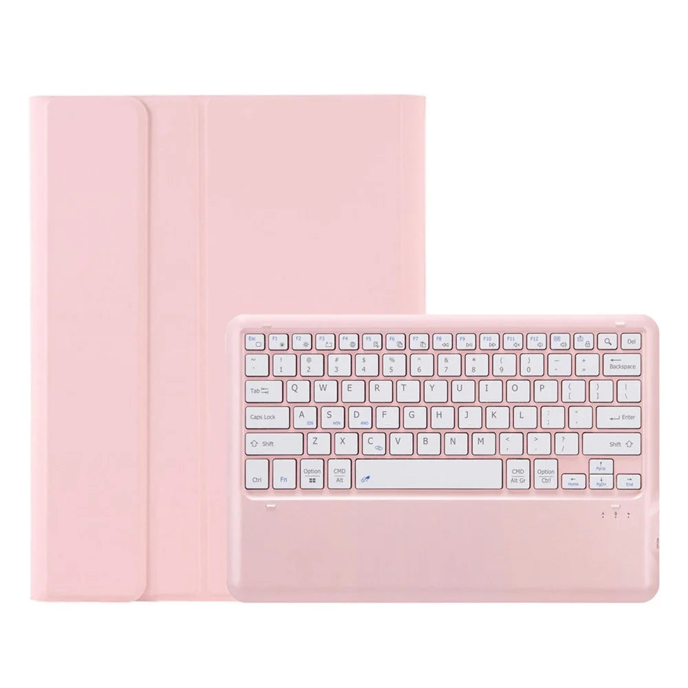 AHV8 For Honor Pad V8 Pro 12.1-inch Tablet Case with Detachable Bluetooth-compatible Keyboard PU Leather + TPU Protective Cover - Pink - 1