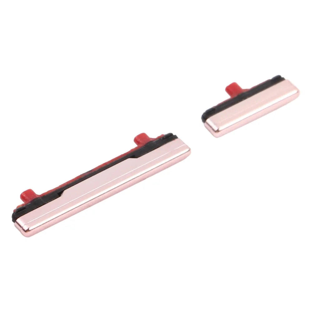 For Samsung Galaxy S21 Ultra 5G G998 2Pcs  /  Set OEM Power On  /  Off and Volume Side Buttons (without Logo) - Pink - 1