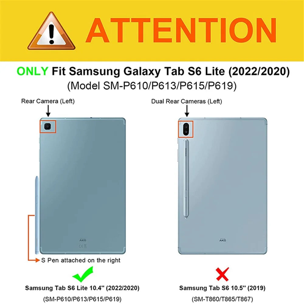 For Samsung Galaxy Tab S6 Lite (2024) / S6 Lite (2022) / S6 Lite (2020) Bluetooth-compatible Keyboard with Touchpad, PU Leather Cover with Pen Holder - Pink - 6