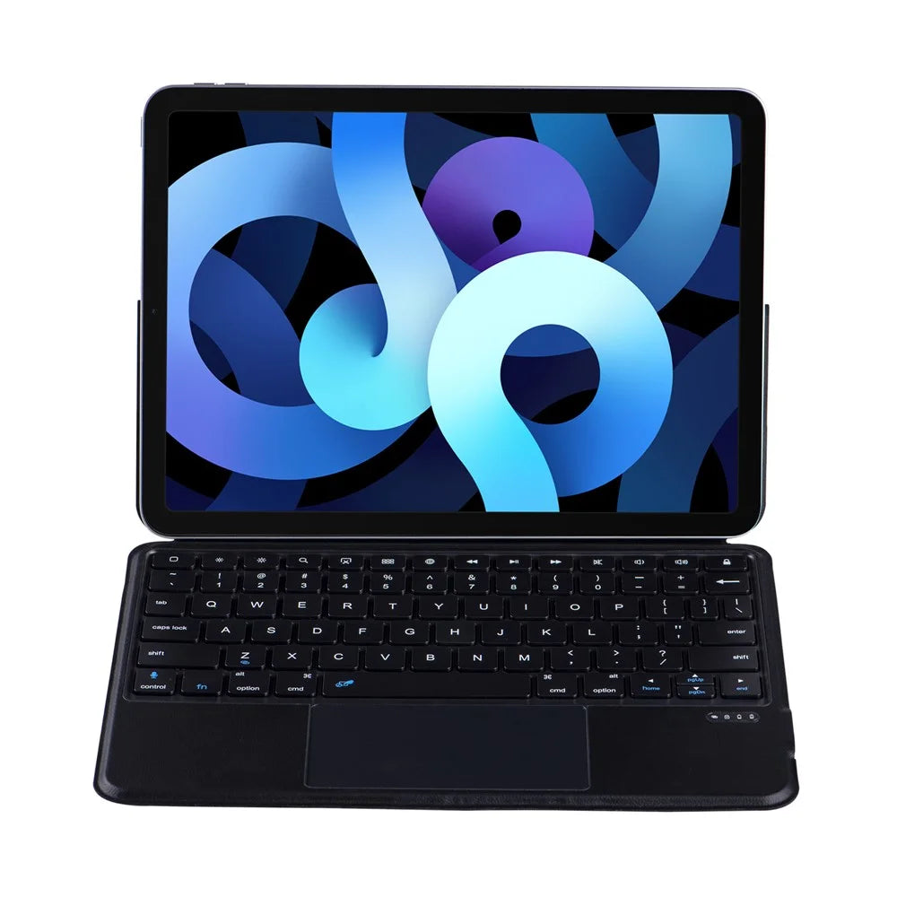 3125-6 For iPad Air (2020) / (2022) / Pro 11 (2022) / (2021) / (2020) / (2018) Bluetooth-Compatible Keyboard Case - Black - 2
