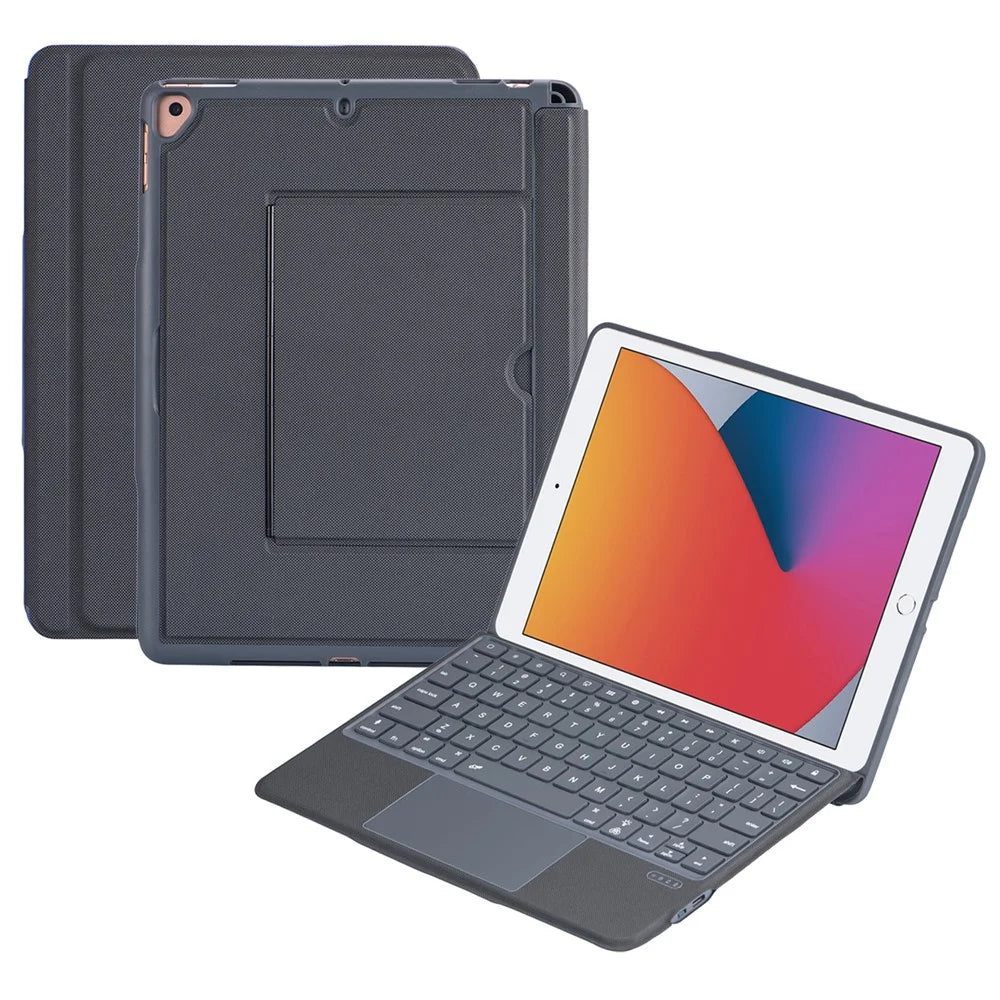 5506D For iPad 10.2 (2021) / (2019) / (2020) / iPad Air 10.5 inch (2019) / iPad Pro 10.5-inch (2017) Bluetooth-compatible Keyboard Case with Stand - 1