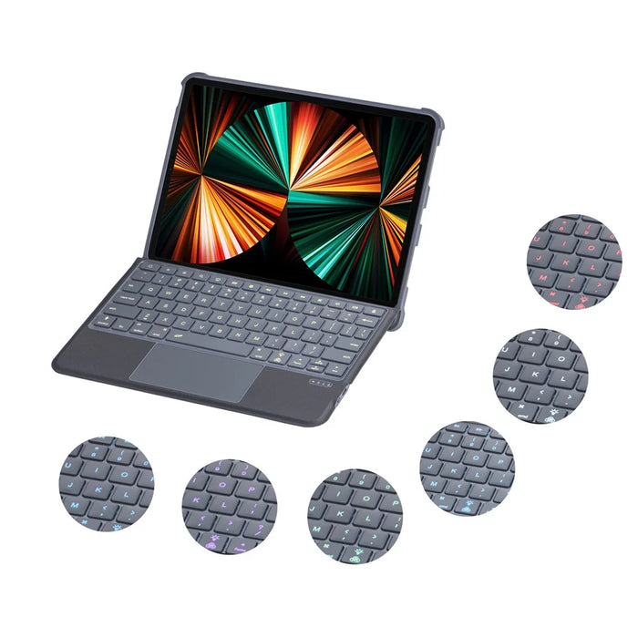 5507D For iPad Pro 11 (2022) / (2021) / (2020) / Air (2022) / (2020) Bluetooth-Compatible Keyboard Case with Backlit - 6
