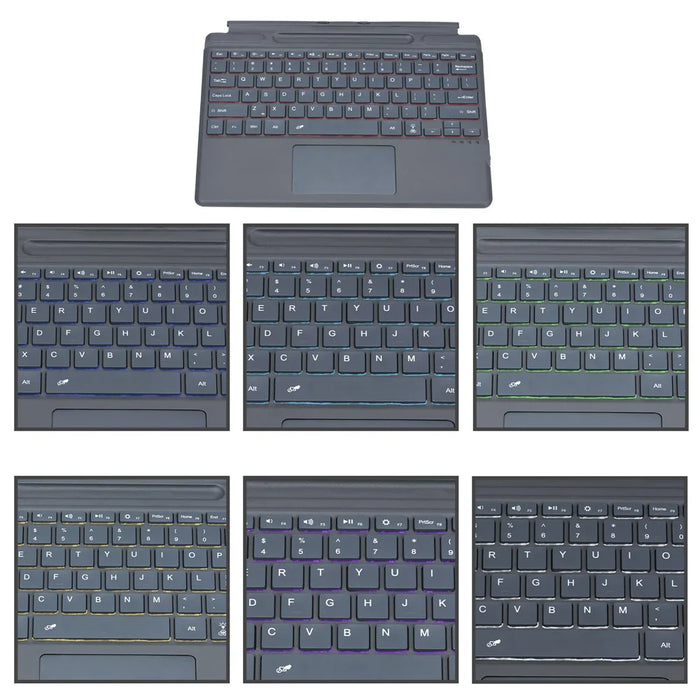2089D For Microsoft Surface Pro 8 / 9 / X Bluetooth-compatible Keyboard Case with Touchpad, Pencil Holder, Wireless Keyboard - 5