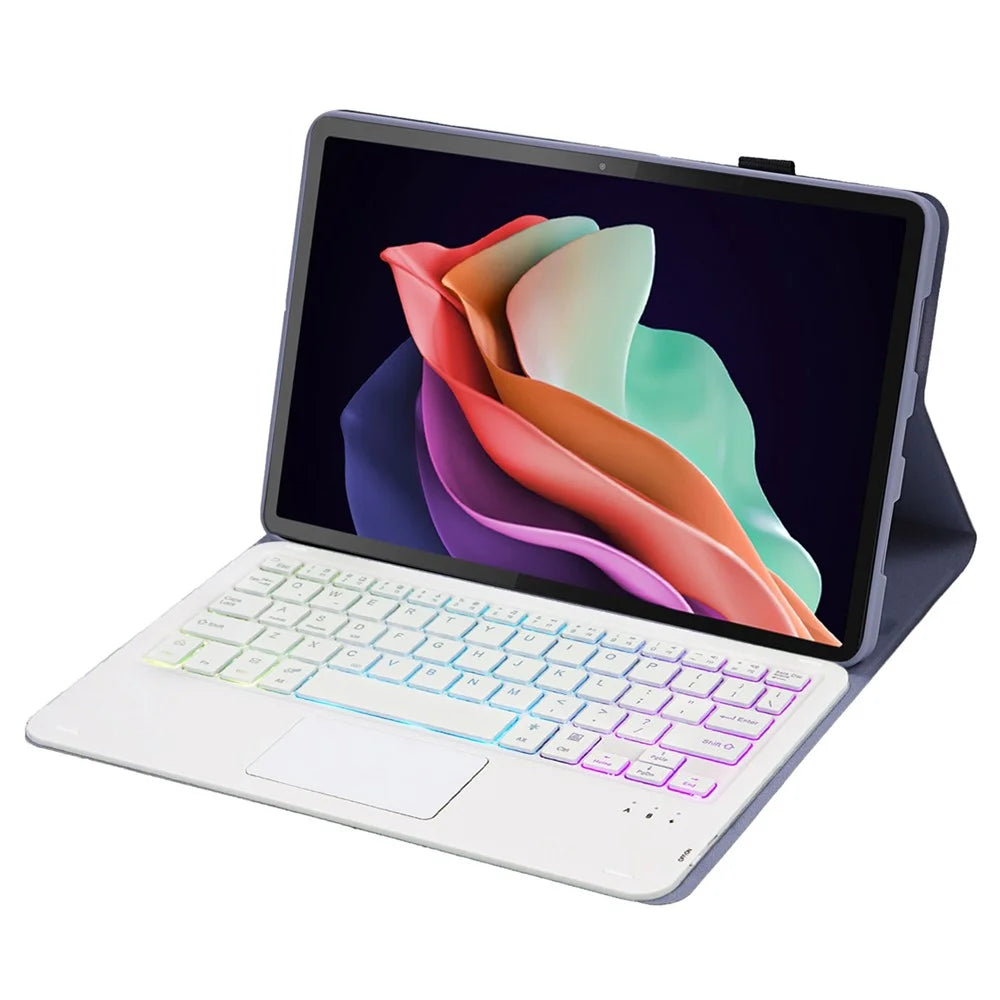AHC3-AS For Huawei Enjoy Tablet 2 / MatePad C3 10.1 inch / T 10S 10.1 inch / T 10 9.7 inch / Honor Pad 6 10.1-inch / Pad 7 / Pad X8 Tablet Case + Detachable Keyboard with 3 Colour Backlight - Purple - 3