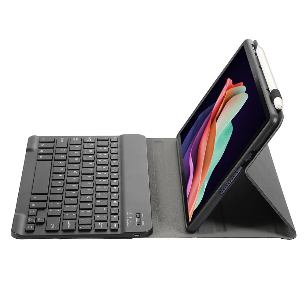 AH13 For Huawei Enjoy Tablet 2 / MatePad C3 10.1 inch / T 10S 10.1 inch / T 10 9.7 inch / Honor Pad 6 10.1-inch / Pad 7 / Pad X8 Slim Tablet Case with Bluetooth-compatible Detachable Keyboard - Black - 4