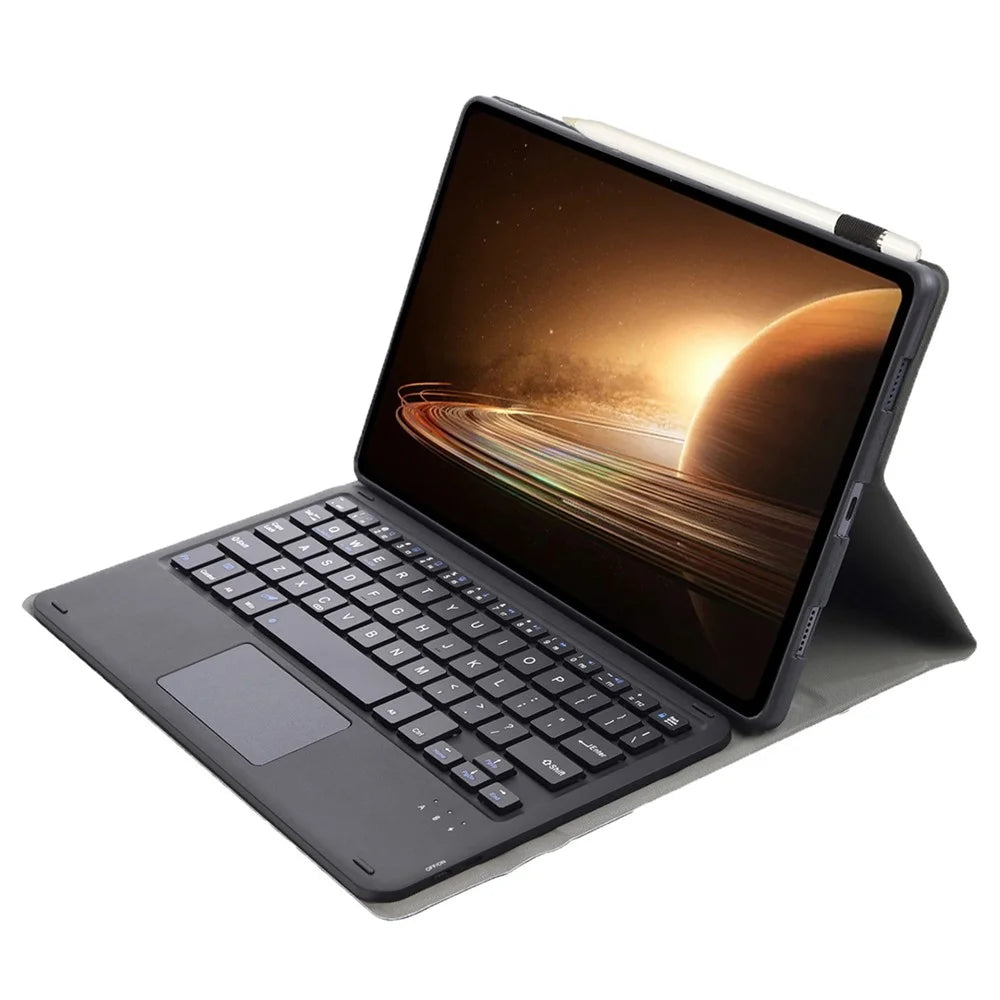 OP13-A For Oppo Pad 2 Tablet Case with Detachable Bluetooth-compatible Keyboard Touchpad Leather Stand Cover - Black - 3