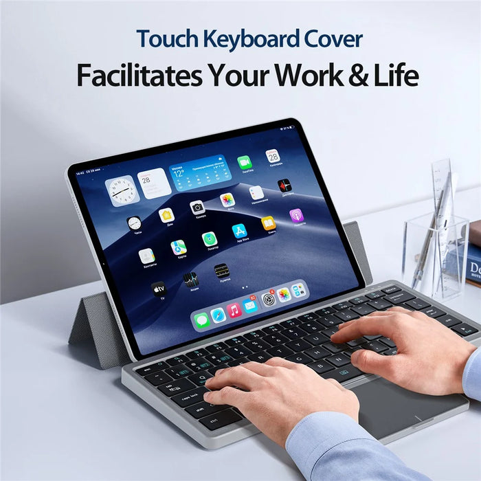 DUX DUCIS Multifunctional Bluetooth-compatible Keyboard Portable Slim Wireless Keyboard with Touchpad for Laptops / Tablets / Phones - 5