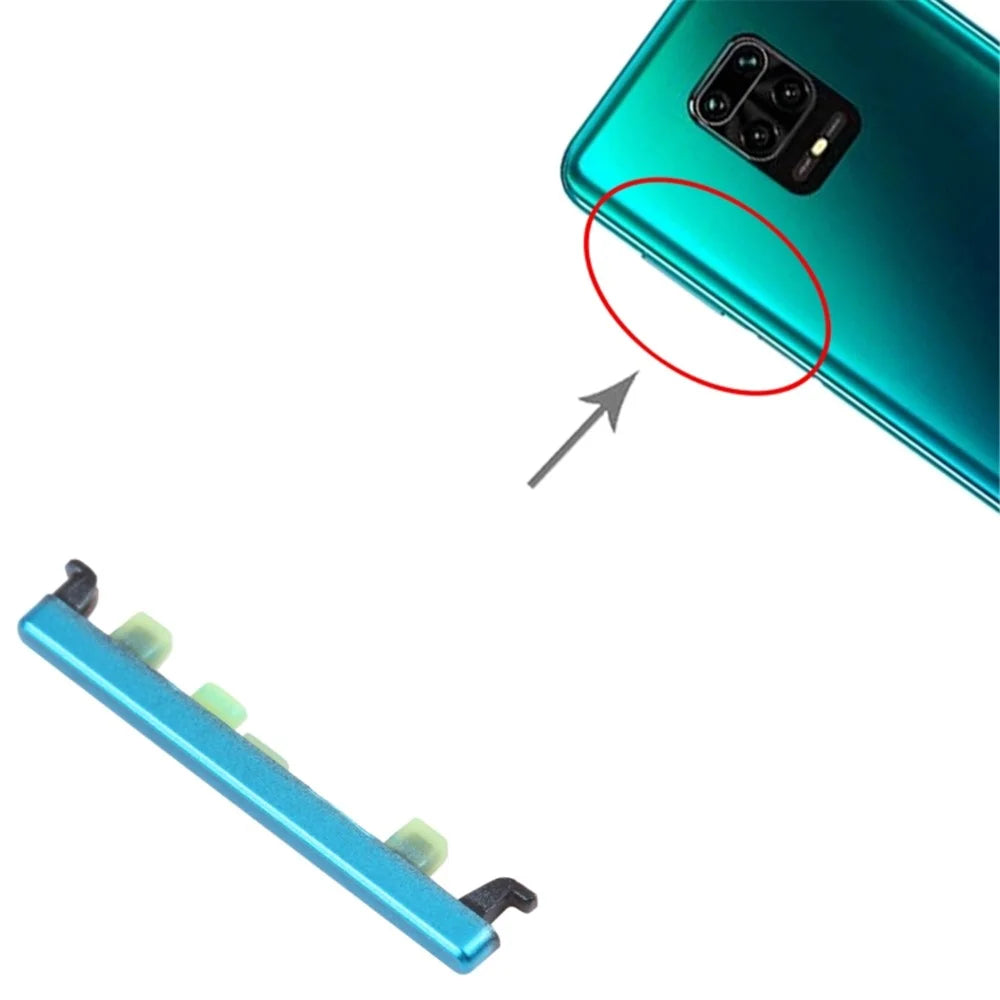 For Xiaomi Redmi Note 9S 4G / Note 9 Pro Max / Note 9 Pro(India) Volume Side Button Replacement Part (without Logo) - Green - 3