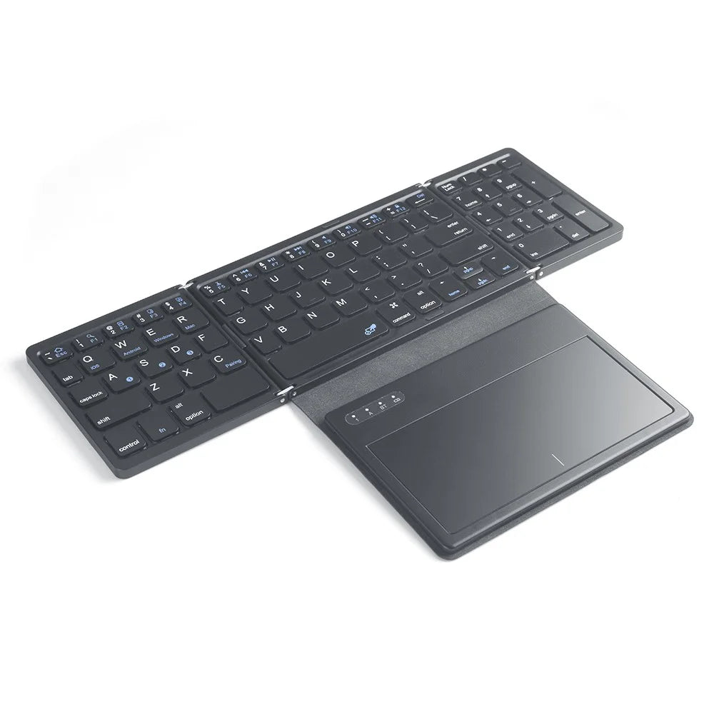 B055 Portable Folding Bluetooth-compatible Keyboard Universal Laptop Tablet Wireless Keyboard with Touchpad - 7