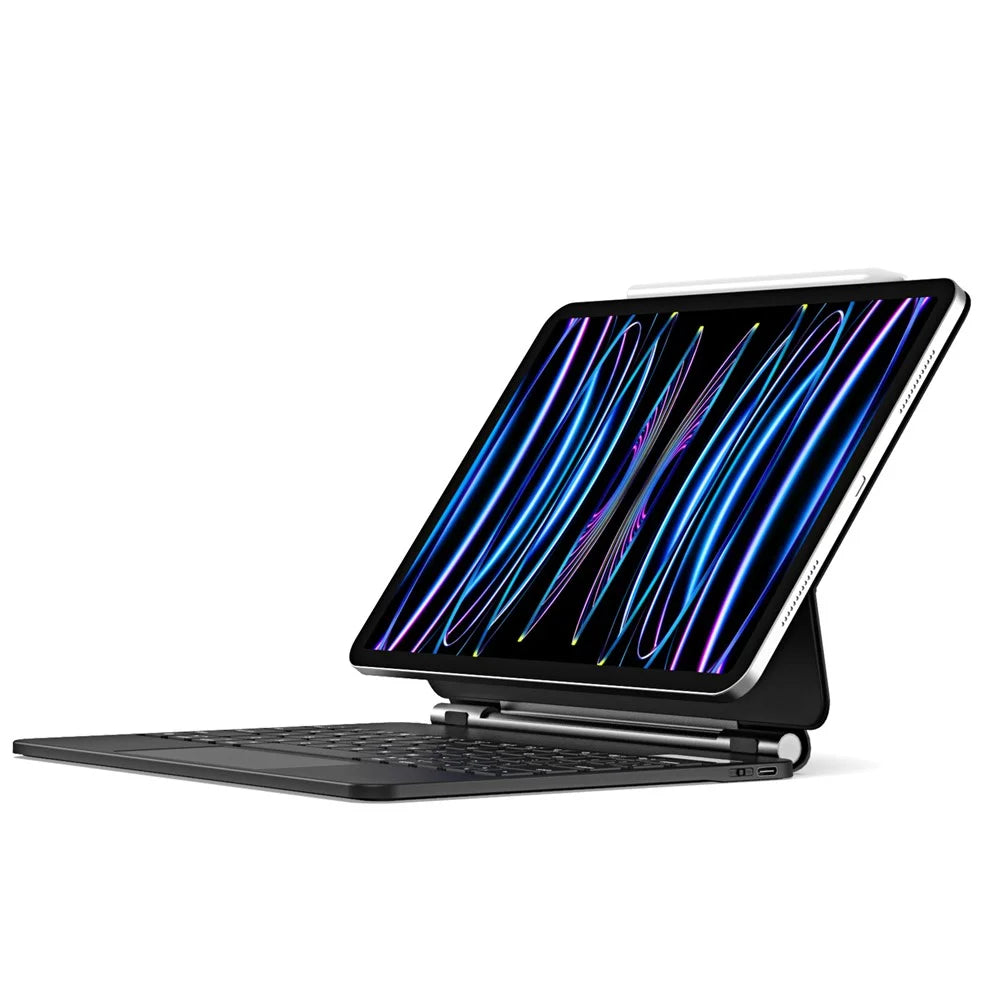 DUX DUCIS Tablet Case For iPad Air 11 (2026) / (2025) / (2024) / Air (2020) / (2022) / Pro 11 (2018) / (2020) / (2021) / (2022) Stand Cover Keyboard - Black - 1
