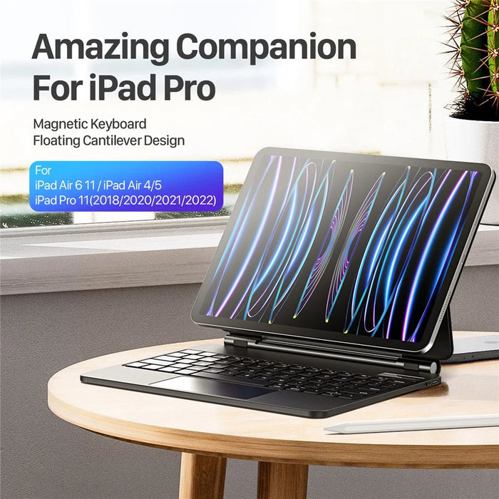 DUX DUCIS Tablet Case For iPad Air 11 (2026) / (2025) / (2024) / Air (2020) / (2022) / Pro 11 (2018) / (2020) / (2021) / (2022) Stand Cover Keyboard - Black - 3