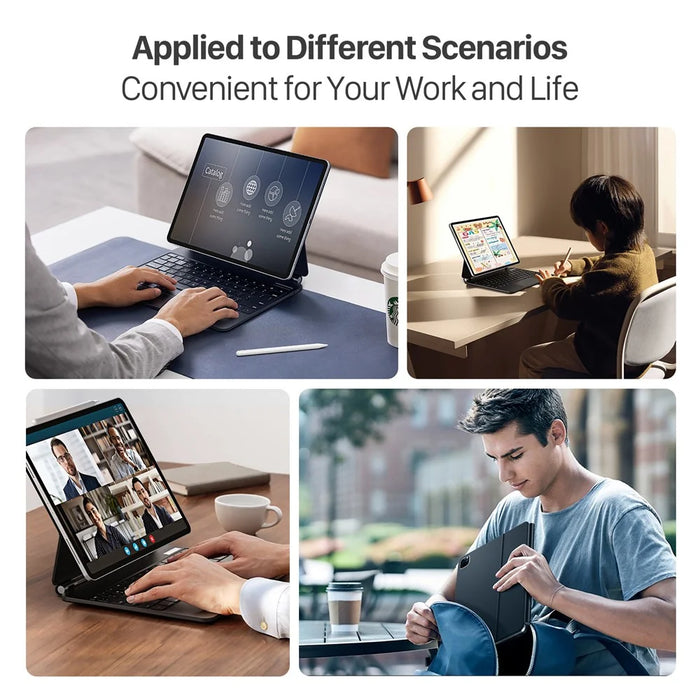 DUX DUCIS For iPad Air 13 (2026) / (2025) / (2024) / Pro 12.9 (2020) / (2021) / (2022) / (2018) Magnetic Bluetooth-Compatible Keyboard Tablet Case - 6
