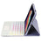 AM22-AS For Lenovo Pad Plus / Tab P11 Gen 2 Tablet Case Leather Stand Cover with Detachable Touchpad Keyboard, 3 Colors Backlight - Purple - 4