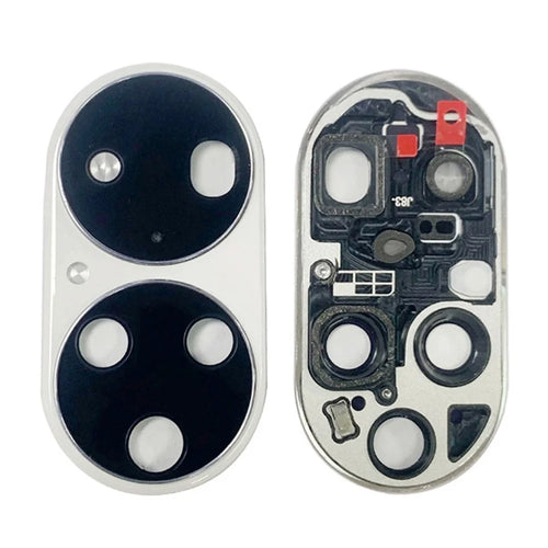For Huawei P50 Pro 4G OEM Back Camera Lens Holder Cover with Glass Part (without Logo) - White - 1
