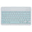 SK-2102 Tablet Case for iPad 10.2 (2019) / (2020) / (2021) PU Leather Stand Cover with Wireless Detachable Keyboard - Sky Blue - 5