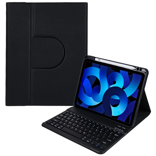 SK-2109 For iPad Air 11 (2026) / (2025) / (2024) / Air (2020) / Air (2022) PU Leather Stand Tablet Case with Magnetic Detachable Keyboard - Black - 1