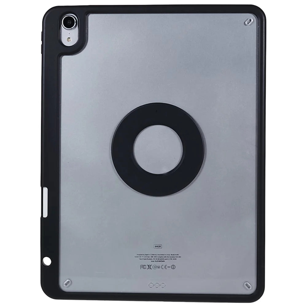 SK-2109 For iPad Air 11 (2026) / (2025) / (2024) / Air (2020) / Air (2022) PU Leather Stand Tablet Case with Magnetic Detachable Keyboard - Black - 2