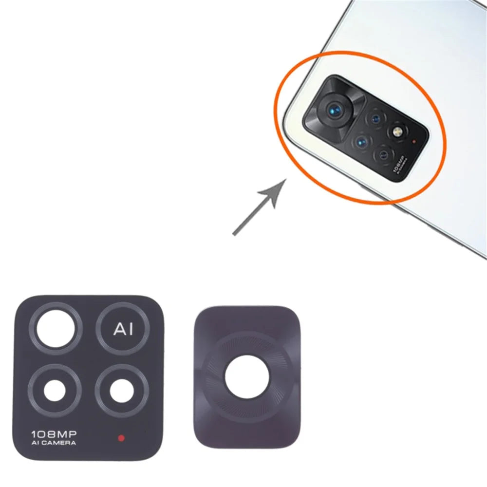 For Xiaomi Redmi Note 11 Pro 5G (Qualcomm) Phone Rear Camera Lens Cover Replacement Part (without Logo) - 3