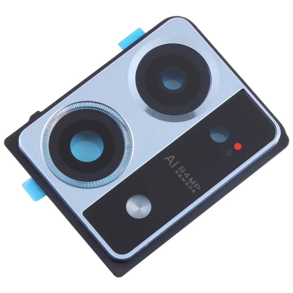 For Oppo Reno7 4G OEM Back Camera Lens Holder Cover with Glass Part (without Logo) - Blue - 1