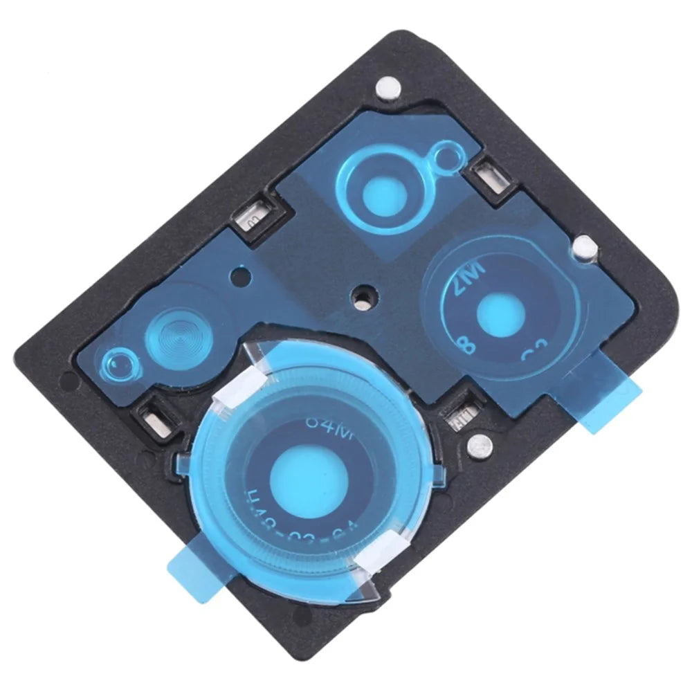 For Oppo Reno7 4G OEM Back Camera Lens Holder Cover with Glass Part (without Logo) - Blue - 2